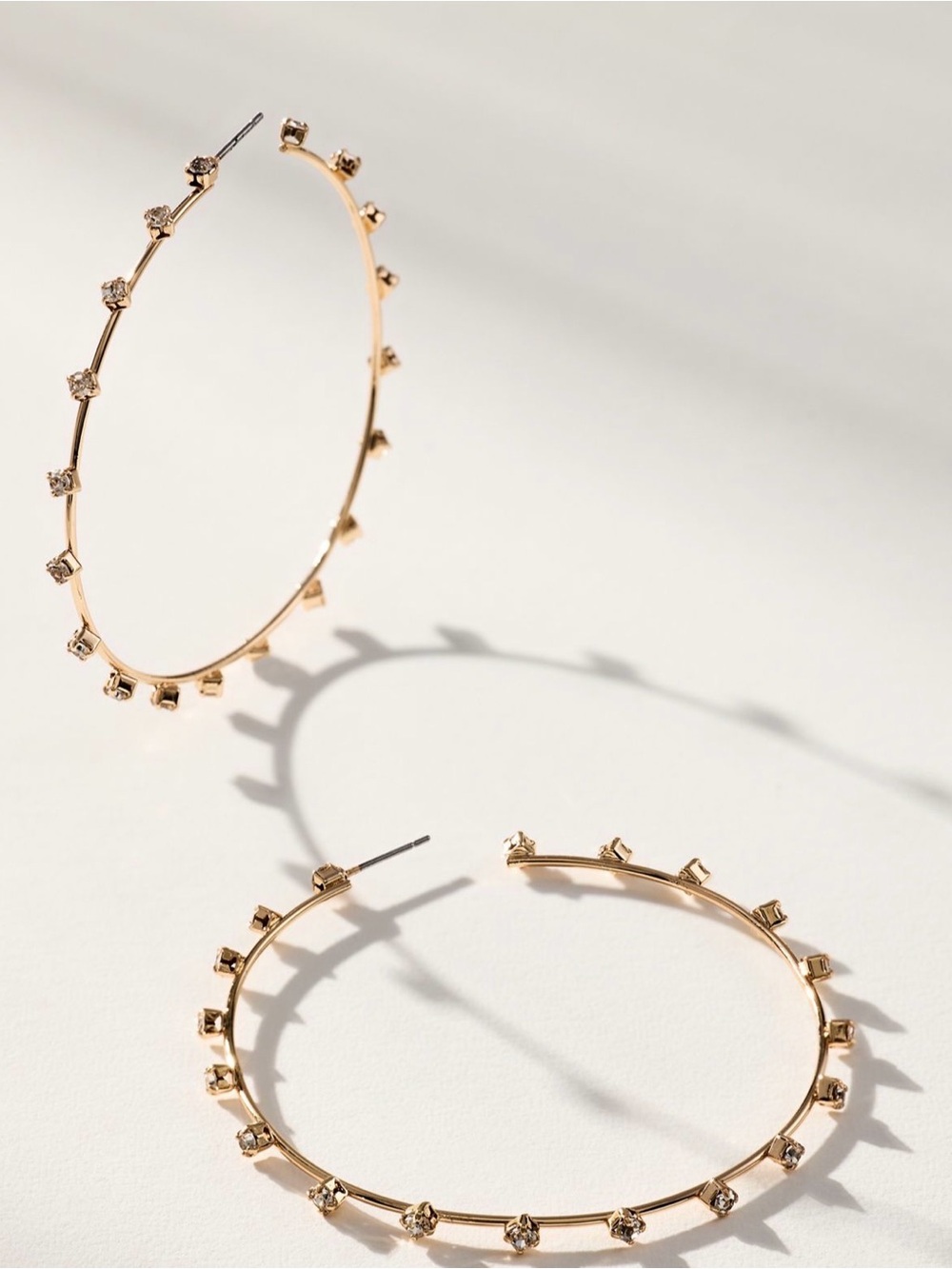 Gold & Gem Hoop Earrings